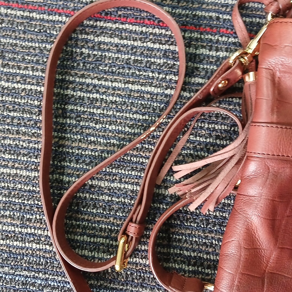 Cynthia Rowley Beautiful tan leather Purse/ laptop bag - Picture 8 of 10